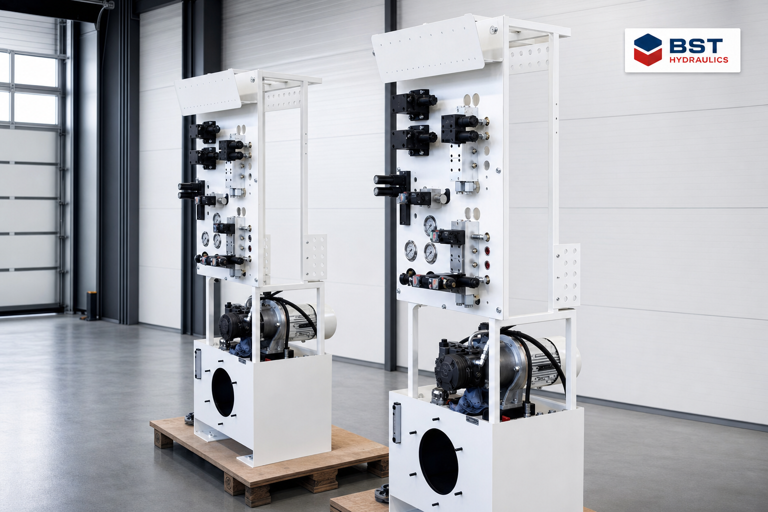 Zwei kundenspezifische Hydraulikstationen von BST Hydraulics