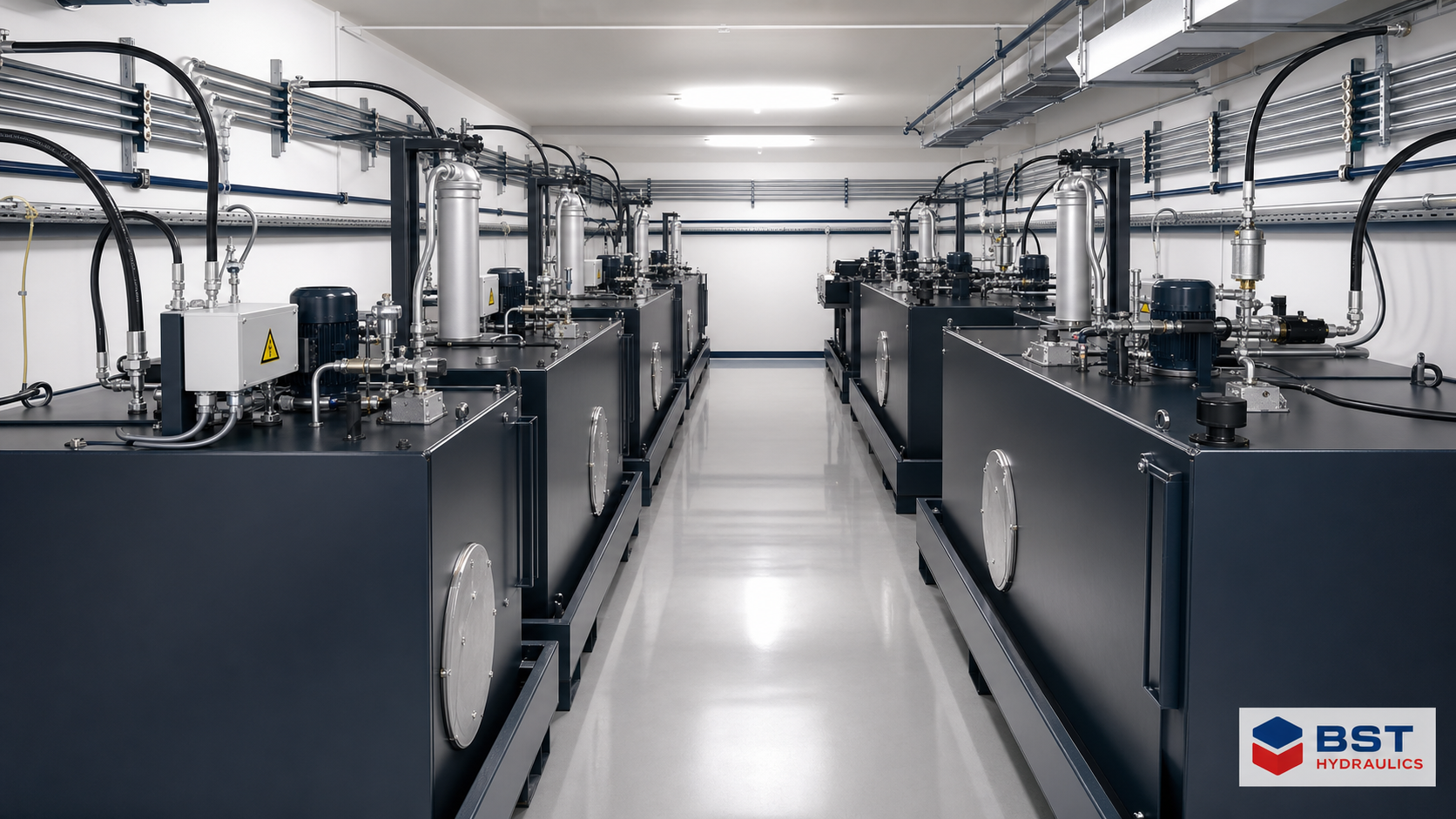 Mehrere Hydraulikaggregate in einer industriellen Anlage – BST Hydraulics Referenz